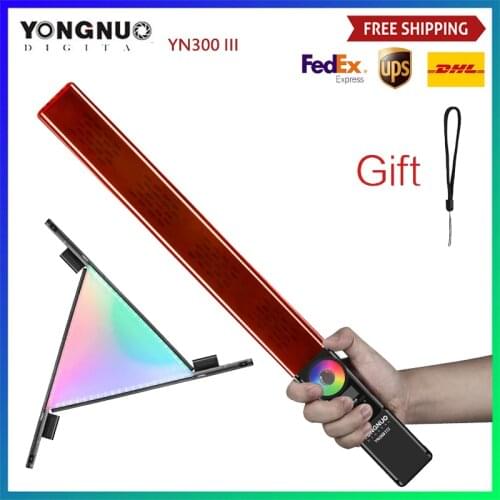 Yongnuo YN360 III YN360III Handheld 3200K-5500K RGB Colorful Ice Stick LED Video Light Touch Adjusting Controlled by Phone App