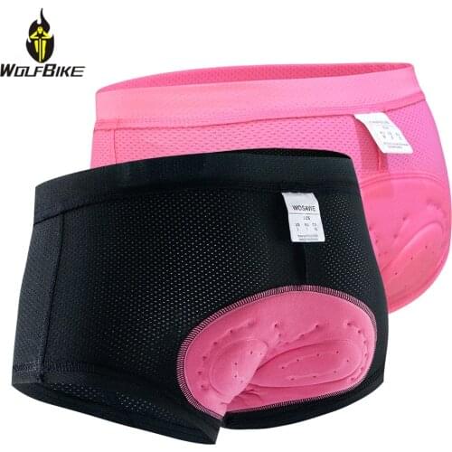 Wolfbike Womens Bike Cycling Shorts Underwear Tights Gel Padded Underpant Breathable Bicycle Riding Downhill MTB Shorts Bottom