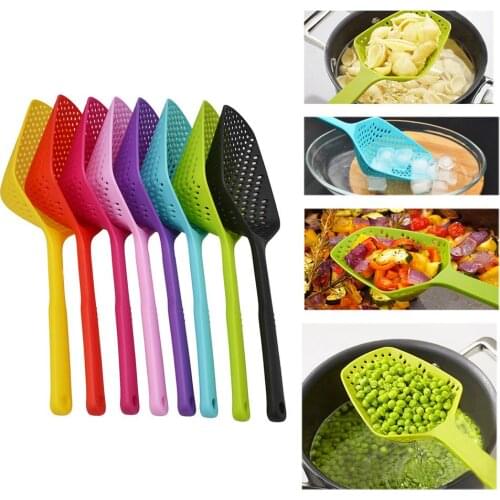 1PC No-stick Plastic Drain Shovel Strainers Water Leaking Shovel Ice Shovel Fishing Fence Colanders Kitchen Gadget Cooking Tool