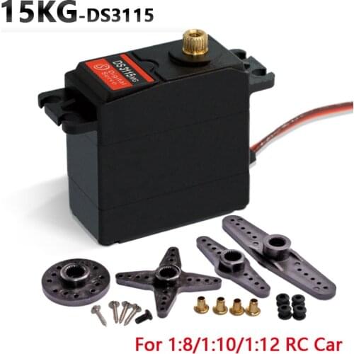 1X free shipment Original factory High Torque Servo 15kg DS3115 Servo Metal gear servo For rc car boat plane