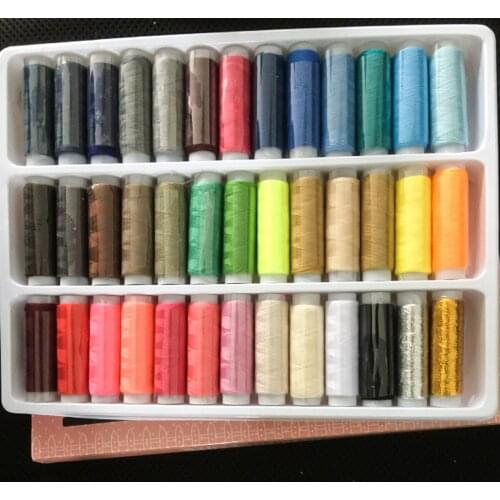 39 kind of different colors Sewing Thread Spool Set Hand Sewing Thread For garment stitching bed sheet linings other art project