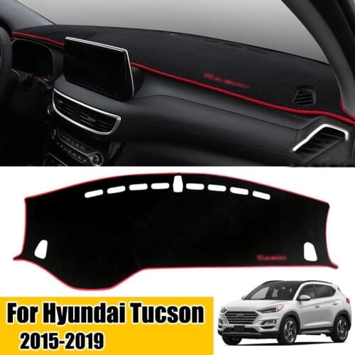 For Hyundai Tucson 2015-2019 Car Dashboard Cover Avoid Light Pad Dashboard Mat Instrument Panel Mat Carpets Accessories