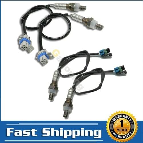 4pcs O2 Oxygen Sensor for 2003 Chevrolet Silverado 1500 HD GMC Sierra 1500 HD Yukon XL 1500 6.0L Upstream Downstream Lambda