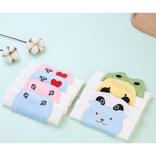 High Density Baby Cotton Gauze Absorbent Towel Children Cartoon Towel Holder Baby Sweat Towel 6 Layers 21 * 30CM