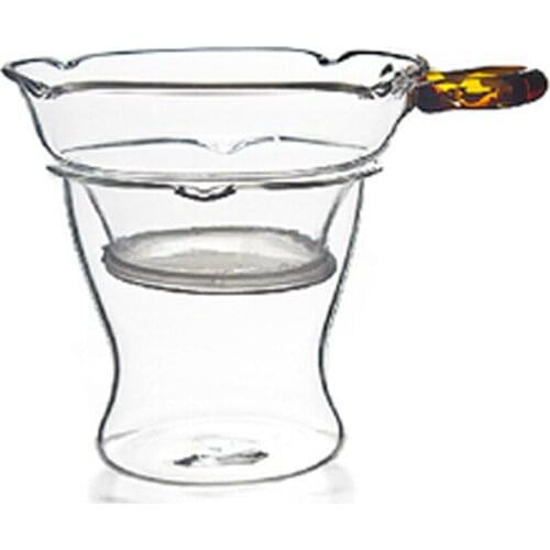 Elegant Heat-resistant Glass Tea Filter Kungfu Tea Set Accessories Flower Herbal Tea Stainer Stand Teaset Decoration