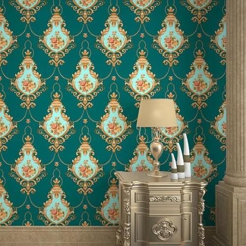 Beibehang European 3d pastoral wallpaper bedroom warm wedding room living room sofa TV background wall big flower wallpaper