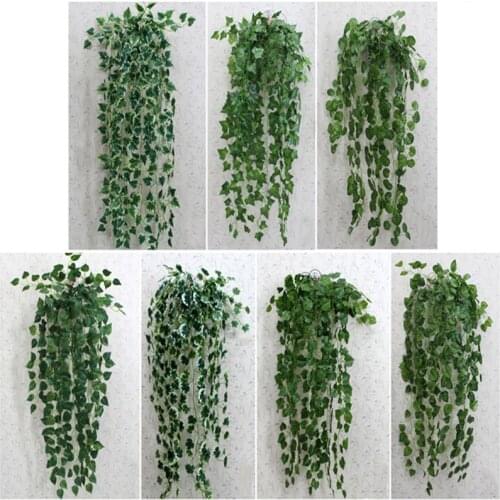 WEIGAO 1pcs 90cm Hiedra Artificial Plants Green Leaves Leaf Wedding Jungle Party Artificial Plantas Artificiales Para Decoracion