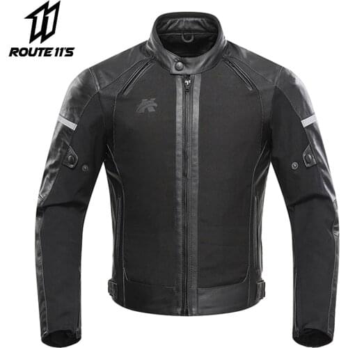 KERAKOLL Motorcycle Jacket Men Windproof Waterproof Protective Gear Leather Moto Jacket Night Reflection Motorbike Riding Jacket