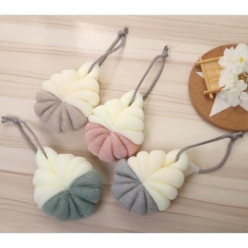 Loofah Bath Ball Mesh Sponge Portable Milk Shower Accessories Bathroom Supplies PE Bath Flower Body Exfoliating Tools SN3535