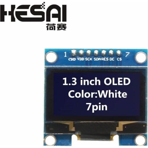 1.3 Inch OLED Module White Color 128X64 OLED LCD LED Display Module 1.3 IIC I2C SPI Communicate for arduino Diy Kit