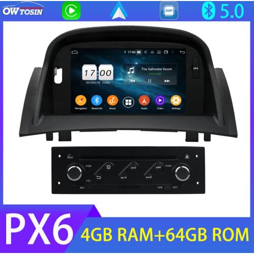 4G LTE PX6 4G+64G Car DVD Multimedia Player For Renault Megane 2 II 2003-2009 Parrot Voice Control Android 10 GPS Radio BT 5.0