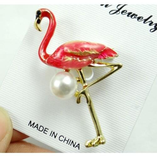 Natural Quartz Crystal Turquoises crane ches Men Women Suits Dress Hat Collar Brooch Pins Scarf Buckle Jewelry making B9