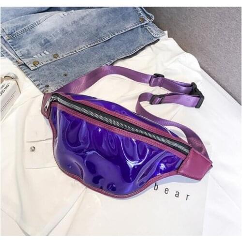 2021 New Arrival Women Plastic Jelly Transparent Bag Women Fashion Waist Bag Solid One Shoulder Bags