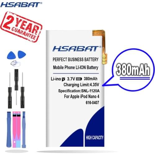 New Arrival [ HSABAT ] 380mAh 616-0407 Replacement Battery for iPod Nano 4th 4 Gen