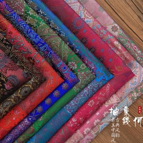 New arrival brocade jacquard polyester Geometric Pop fabric for felt patchwork sewing DIY women dress tissue bag by 100x145cm