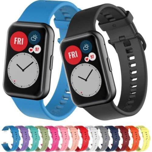 Watchband For HUAWEI WATCH FIT Strap Silicone Wrist Band Smart Watch Bracelet belt Sports Woman Man Soft Correa accessories