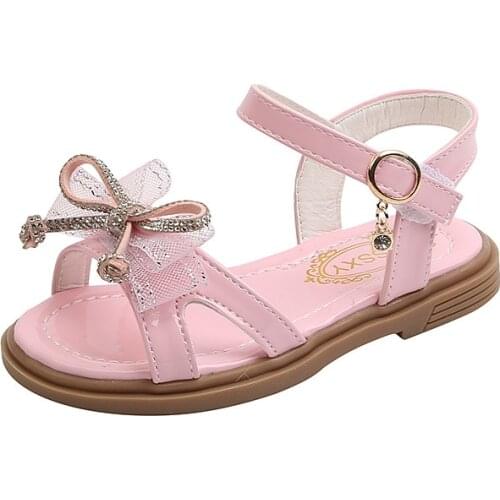 Girls Sandals 2021 New Little Girls Fashion Sequined Princess Sandals Kids Summer Soft Bottom Beach Sandals Children Sandals