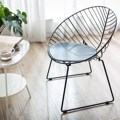 Northern Europe Ins Iron Wind Chair Concise Modern Household Dining Chair Cafe Meeting Negotiate Chair