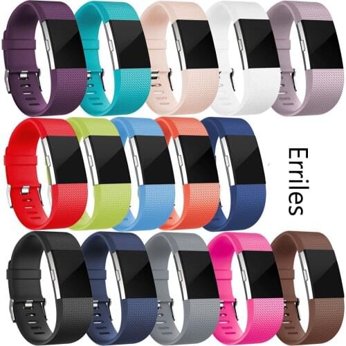 Replacement Silicone Strap for Fitbit Charge 2 Classic & Special Edition Adjustable Sport Wristband for Fitbit Charge 2 Bracelet