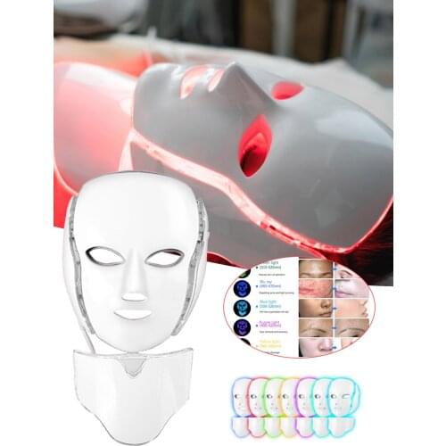 LED Face Mask Red Blue Light Therapy Facial Skin Care Light Photon Mask Skin Rejuvenation Acne Reduction Facial Care Mask Supply