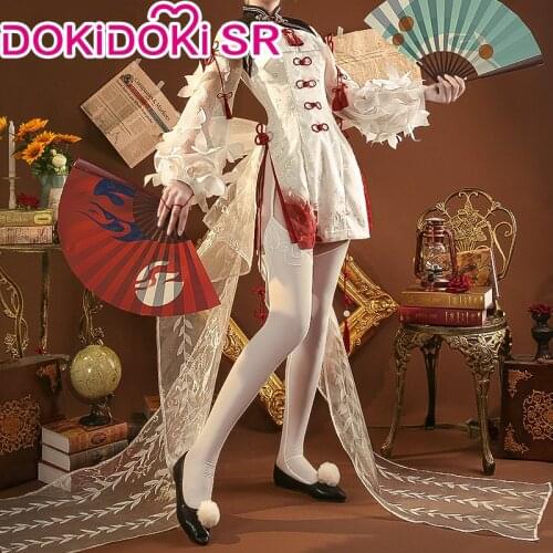 DokiDoki-SR Game Onmyoji Shiranui Cheongsam Cosplay Costume Women Shiranui Cosplay Onmyoji Cheongsam Costume