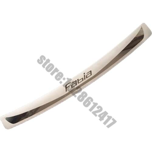High quality stainless steel Rear Bumper Protector Sill Trunk Tread Plate Trim For Skoda Fabia 2008-2014 Car styling Car-covers