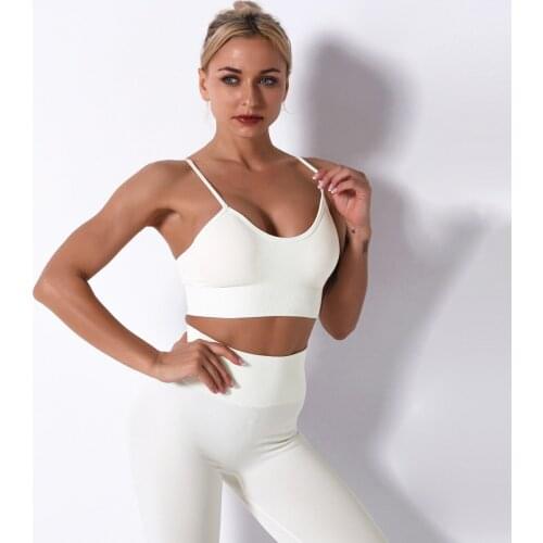 Yoga Sets Women 2 Piece Set Women Workout Clothes Seamless High Waist Running Leggings Fitness Suits Sportswear Gym Set