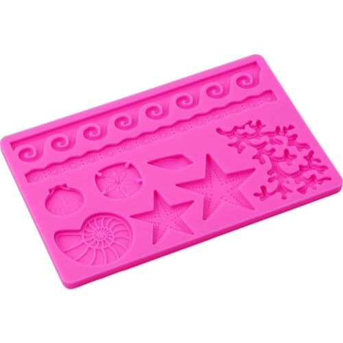 1pc Ocean World Silicone Fondant Molds Lace Mat DIY Cake Decorating Tools