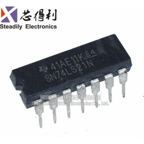 10pcs/lot New 74LS21 SN74LS21N HD74LS21P DIP14 Gate Inverter IC