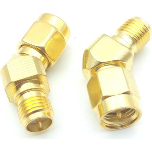 100pcs sma male to rp-sma female 45 Degree Antenna Adapter Connector