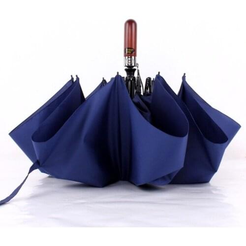 125cm 3-4 persons auto open auto close hex-angles anti storm two layers two fold windproof umbrella vented mini golf parasol