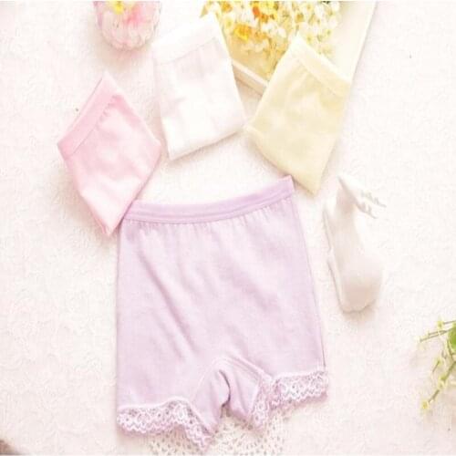 2pcs/lot 100% Cotton Kids Panties Underwear for Children Baby Lace Under Briefs Girls Shorts Knickers Underpants for 3-9Y