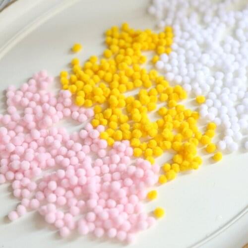 20PCS 5mm wide White Pink Ivory Yellow Small Hair Ball Lace accessories Diy Craft