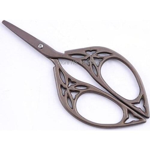 50pcs European Vintage Scissors Antique Floral Sewing Scissor for Needlework Tailor Shears Fabric DIY Tools
