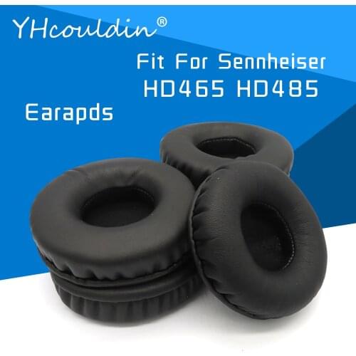 Earpads For Sennheiser HD465 HD485 Headphone Accessaries Replacement Ear Cushions Wrinkled Leather Material