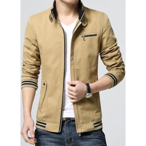 Brand New Spring Autumn Men Casual Jacket Coat Mens Fashion Washed 100% Pure Cotton Brand-Clothing Jackets Male Coats