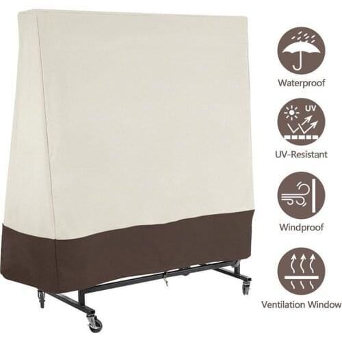 Ping Pong Outdoor Table Dust Covers Protector Sofa Chair Waterproof UV Resistant Tennis PingPong Table Storage Cover