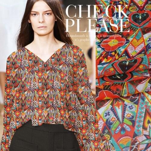 CNUM SG011 100% Silk Georgette/Bohemian Style/Silk Fabric Charmeuse Thin/Width 1.42yd Thickness 8mm