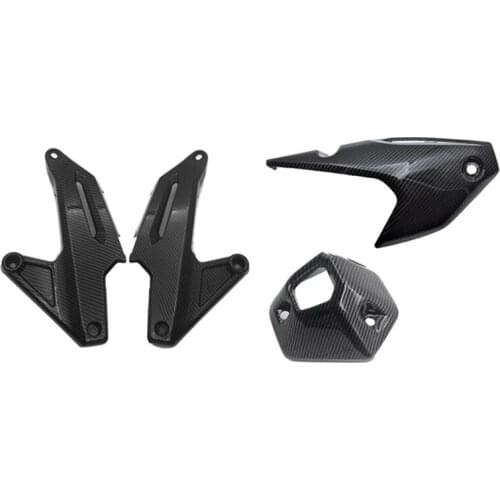 For HONDA ADV150 ADV 150 2019 2020 Carbon Fiber Motorcycle Exhaust Pipe Muffler Cover Rear Foot Support Accessories