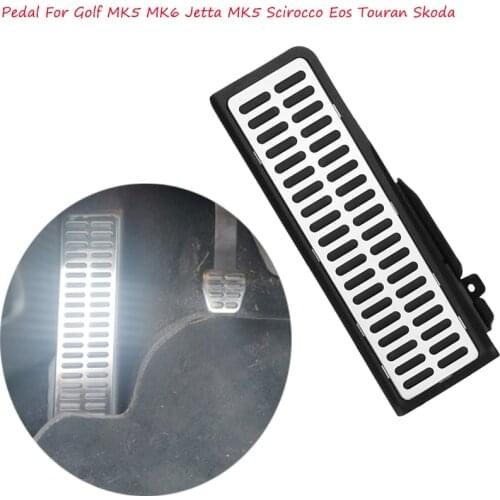 For VW Golf MK5 MK6 Jetta MK5 Scirocco Eos Touran Skoda 2007 ~ 2013 Car Dead Footrest Pad Sport Foot Rest Stainless Steel Pedal