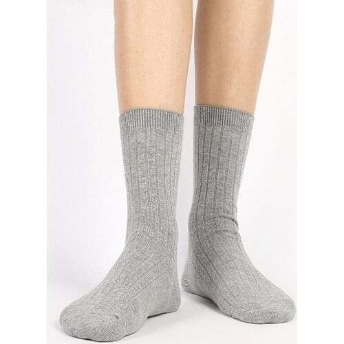 Korean Style Women Winter Socks Cotton High Quality Black White Socks Female Meia Gifts for Women Pure Color 19