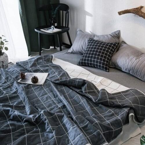 Levkme Cotton Throws On The Sofa