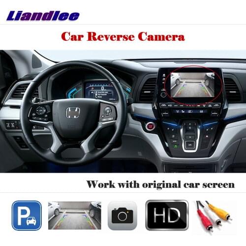 Liandlee Auto Reverse Rear Camera For Honda Elysion Odyssey 2015~2018 / HD CCD Back Parking Camera Work with Car Factory Screen