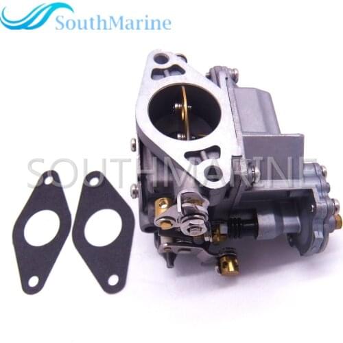 Boat Engine 66M-14301-12 Carburetor Assy and 66M-13646-00 Gaskets (2 pcs) for Yamaha 4-stroke 15hp F15 Electric Start Outboard