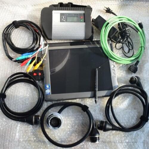Mb star c4 sd connect compact 4 diagnostic-tool 2020.12 software mini ssd in tablet le1700 touch screen full set ready to use