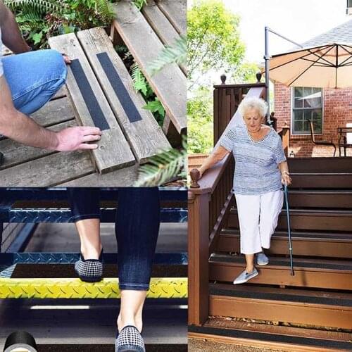 Anti-Slip Tape Outdoor Anti Slip Stickers High Friction Non Slip Traction Tape Abrasive Adhesive For Stairs Safety Tread Step