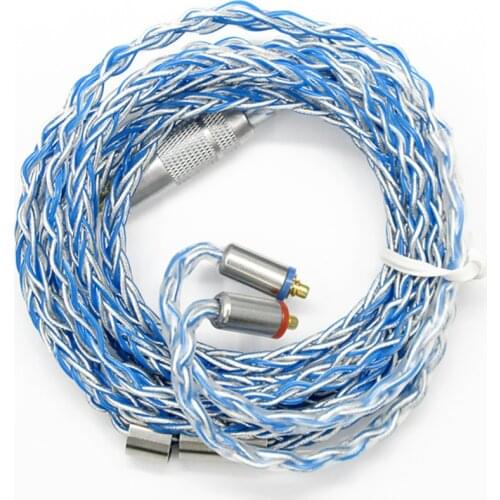 Newest FENGRU 1.2M 7N Single crystal copper Silver plated 2.5mm Balanced MMCX Upgrade cable For Shure pin series (535/215 etc.)