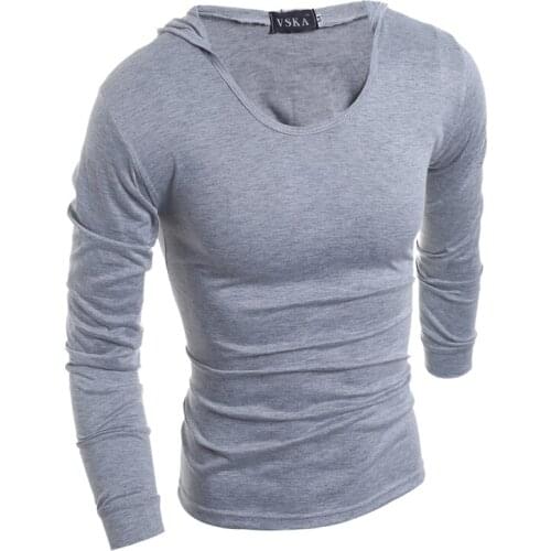 2021 summer special new style British style men slim comfortable leisure hooded long sleeve t-shirt with size m-2xl