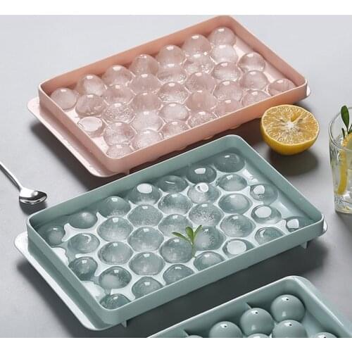 Cube Tray With Lid Cute Ice Maker Tea Whiskey Cocktail Cold Drink Liquor Freezing Stackable Plastic Molds Tray Kitchen Tools