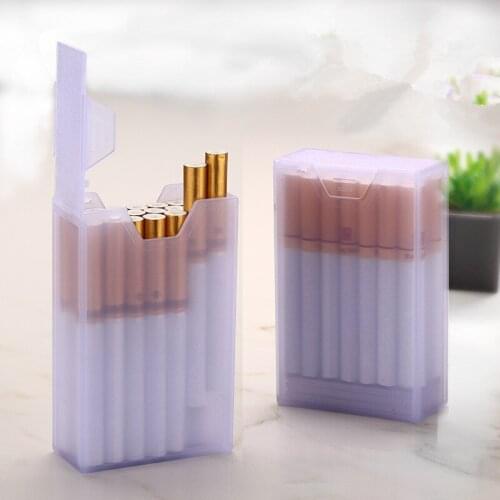Transparent ultra-thin plastic cigarette case anti-sweat and anti-squeeze cigarette accessories